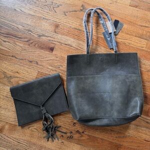 NWT Olive Leather Purse and Wallet Western Set